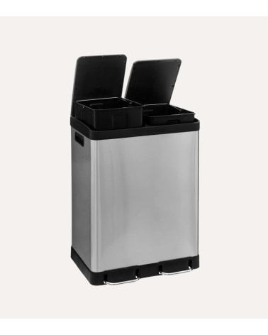 Cubo de Basura Clasificador de Acero Inoxidable de 30 L