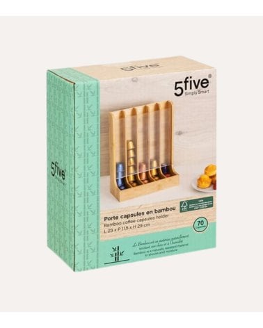 Portacapsulas Vertical de Bambú