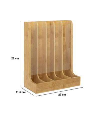 Portacapsulas Vertical de Bambú