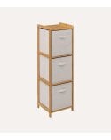 Estantería para Baño Tidy Box con 3 Cestas de Bambú