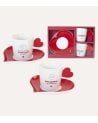 Set de Tazas y Platos Corazones de Cerámica