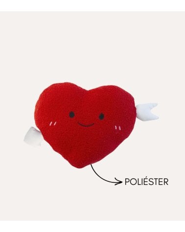 Cojín de Corazón Flechado de Poliéster