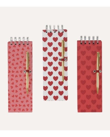 Set de Libreta de Corazones con Boli