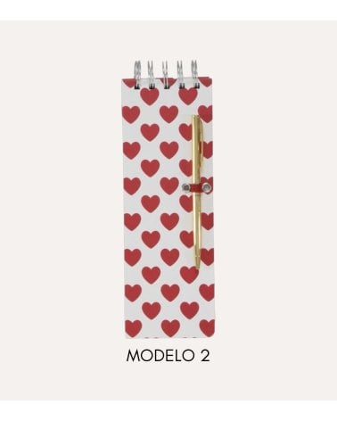 Set de Libreta de Corazones con Boli