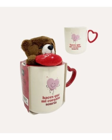 Taza Mug de Cerámica con Osito de Peluche