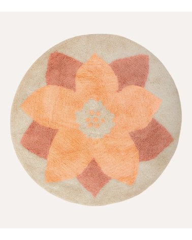 Alfombra Infantil Redonda de Flor