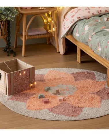 Alfombra Infantil Redonda de Flor