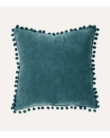 Cojín con Relleno de Pompones de Poliéster