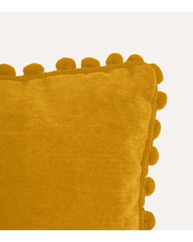 Cojín con Relleno de Pompones de Poliéster