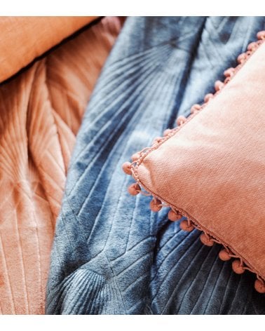 Cojín con Relleno de Pompones de Poliéster