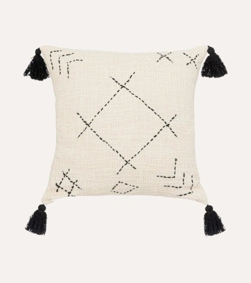 Funda de Cojín Slub Stitch de Algodón