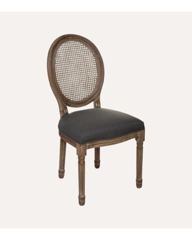 Silla Cleo de Madera con Rejilla de Caña