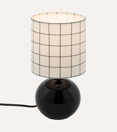 Lámpara de Mesa Timeo con Diseño a Cuadros