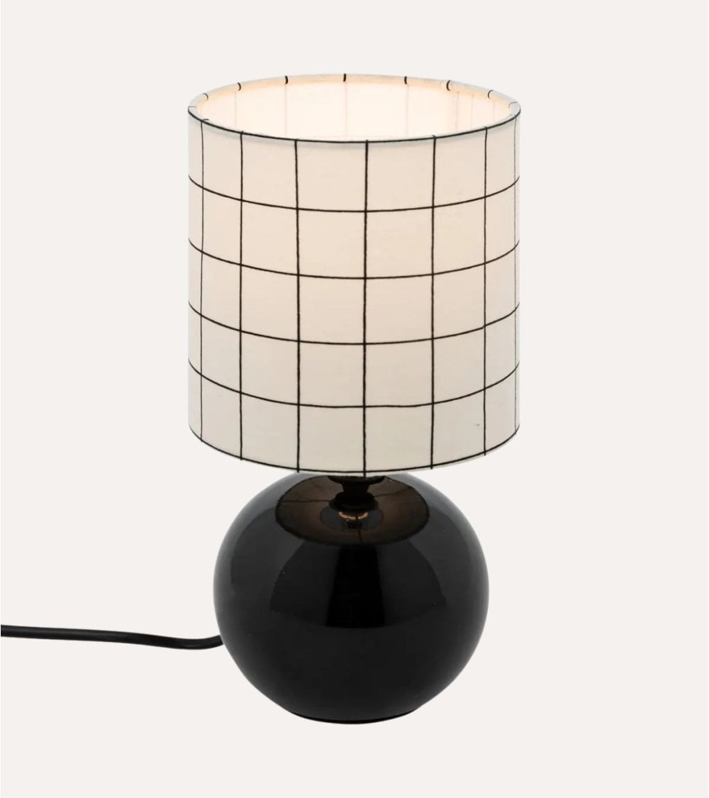 Lámpara de Mesa Timeo con Diseño a Cuadros