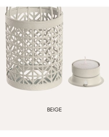 Portavelas de Hierro Estilo Jaula