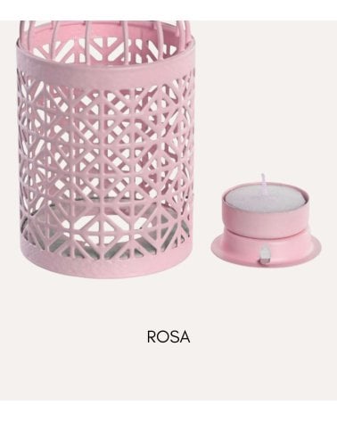 Portavelas de Hierro Estilo Jaula