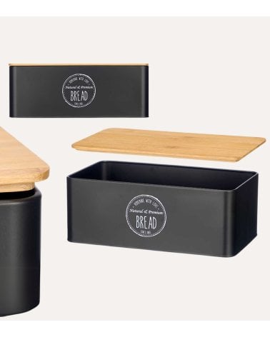 Panera Homemade de Acero y con Tapa de Bambú