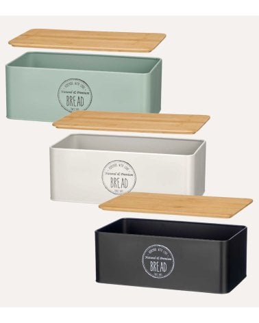 Panera Homemade de Acero y con Tapa de Bambú