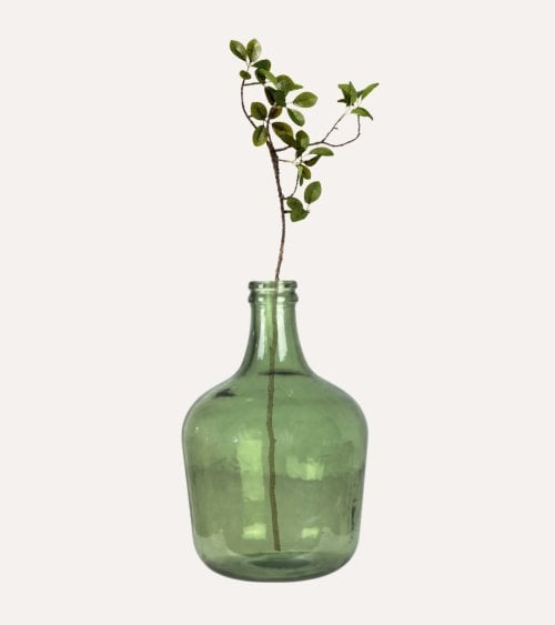 Garrafa Damajuana Olive de Vidrio