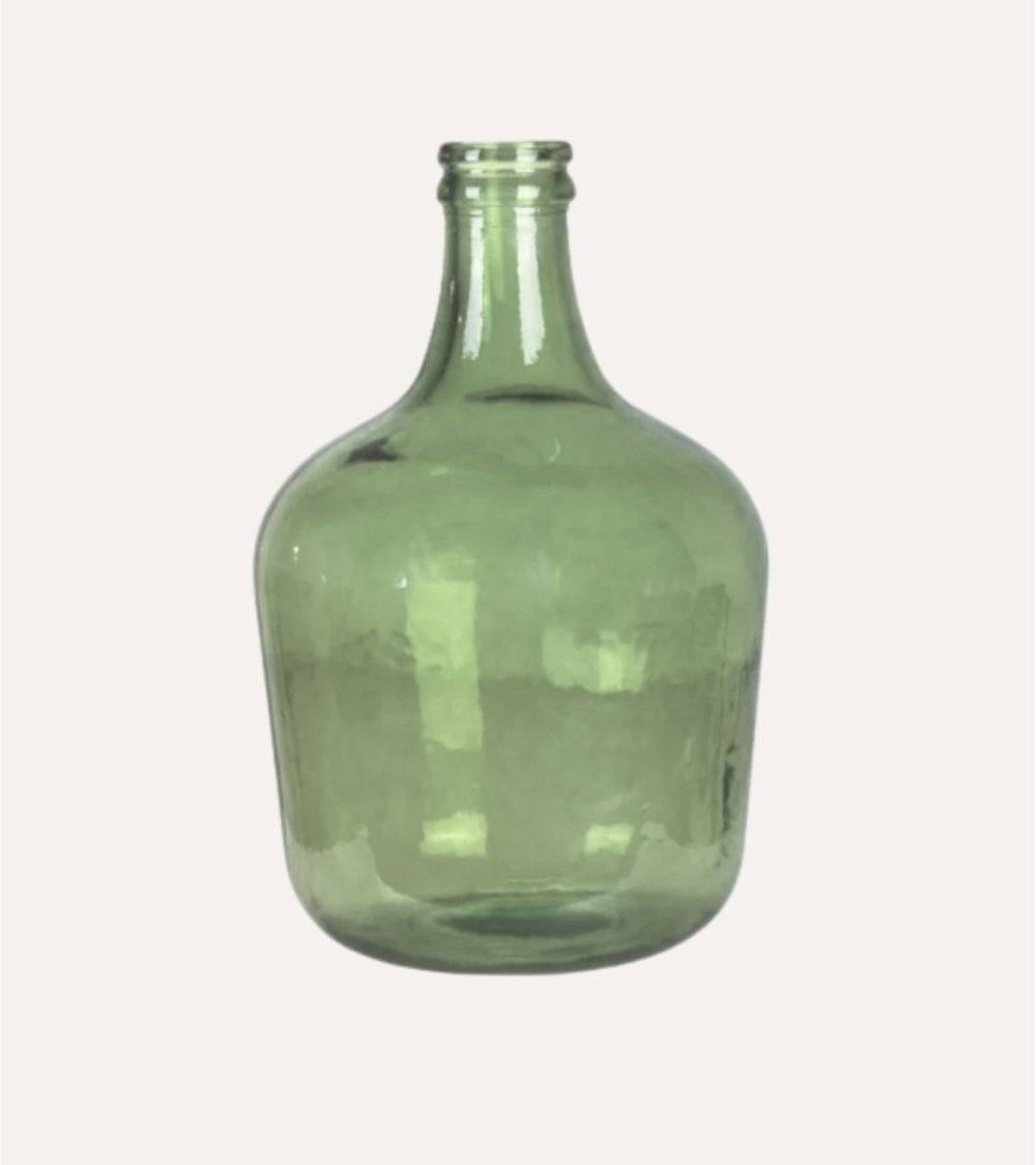 Garrafa Damajuana Olive de Vidrio
