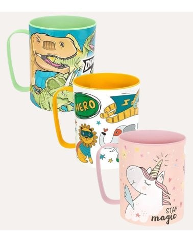 Taza Infantil Fantasy Animals de Plástico