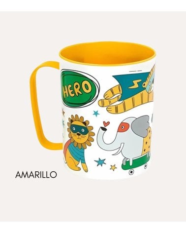 Taza Infantil Fantasy Animals de Plástico