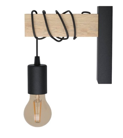 Aplique de Pared de Estilo Industrial para Una Bombilla