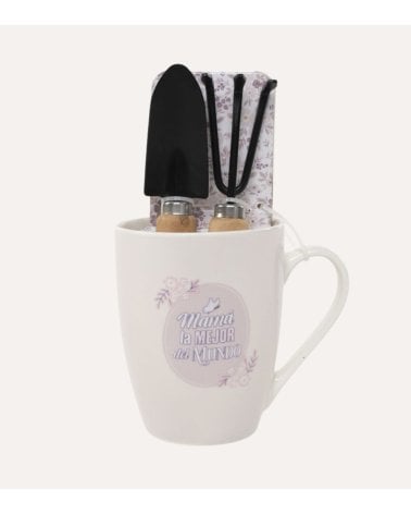 Set de Taza con Herramientas de Jardinería para Mamá