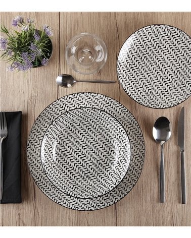 Vajilla de Porcelana 18 Piezas Circe Negra