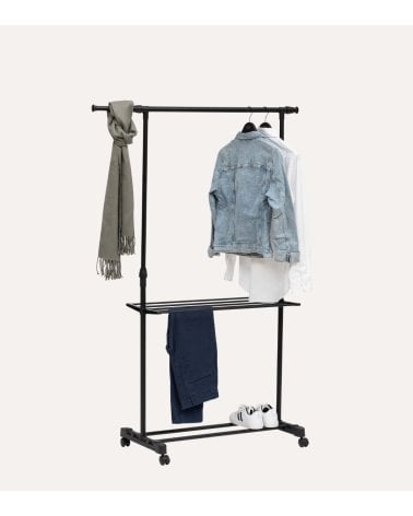 Perchero de Pie Extensible de Acero y PP