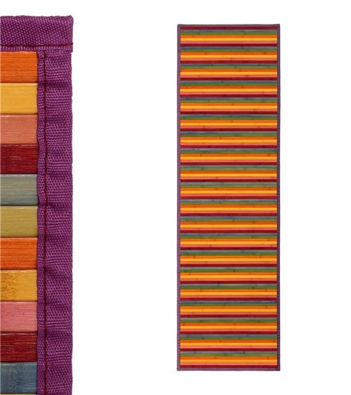 Alfombra de Bambú Pasillera con Ribete