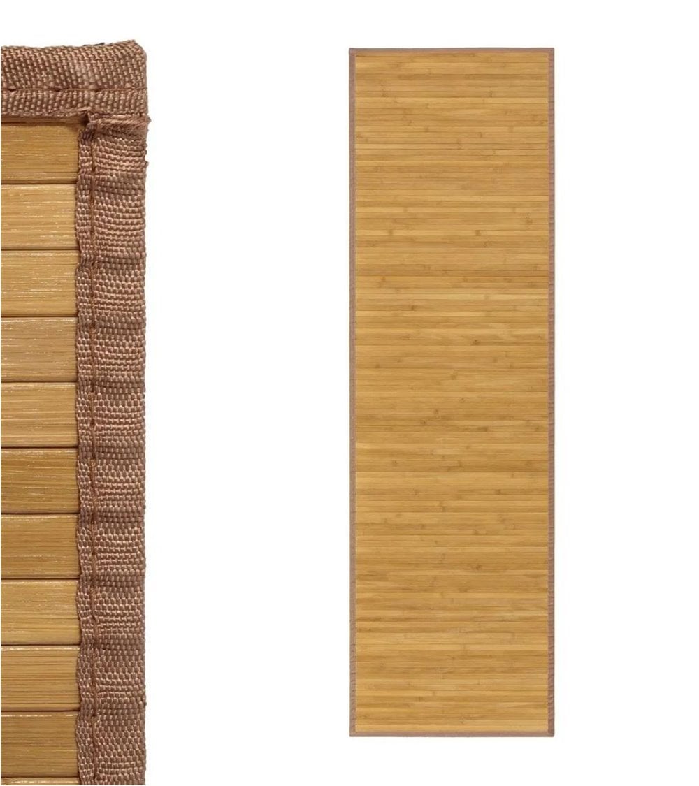 Alfombra de Bambú Pasillera con Ribete