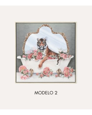 Cuadro de Tigre Glamuroso de Lienzo