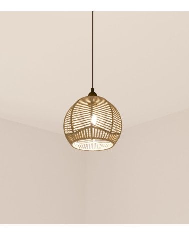 Lámpara Colgante Esfera de Cuerda Natural
