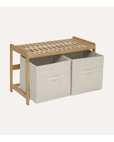 Banco Zapatero Tidy Box con 2 Cestas de Bambú
