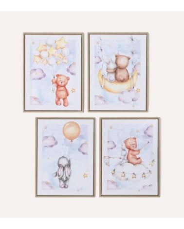 Cuadro Infantil de Animalito con Globo