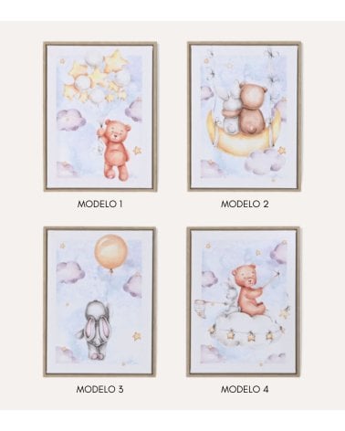 Cuadro Infantil de Animalito con Globo