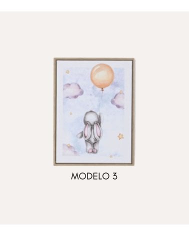 Cuadro Infantil de Animalito con Globo