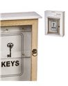 Cuelga Llaves de Madera MDF con Puerta de Cristal