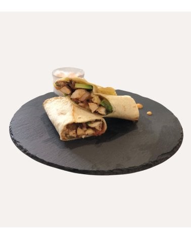 Bandeja de Presentación Redonda de Pizarra