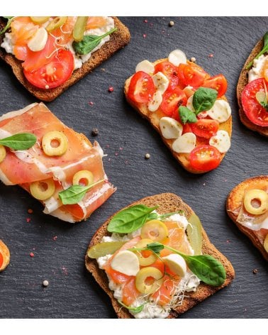 Bandeja de Presentación Redonda de Pizarra