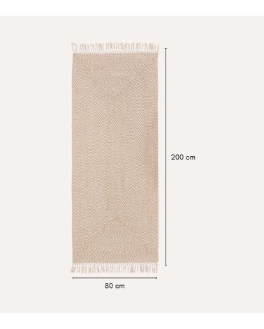 Alfombra Pasillera The Floral de Yute y Algodón