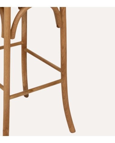 Silla Alta de Bar Isak de Madera de Roble Natural