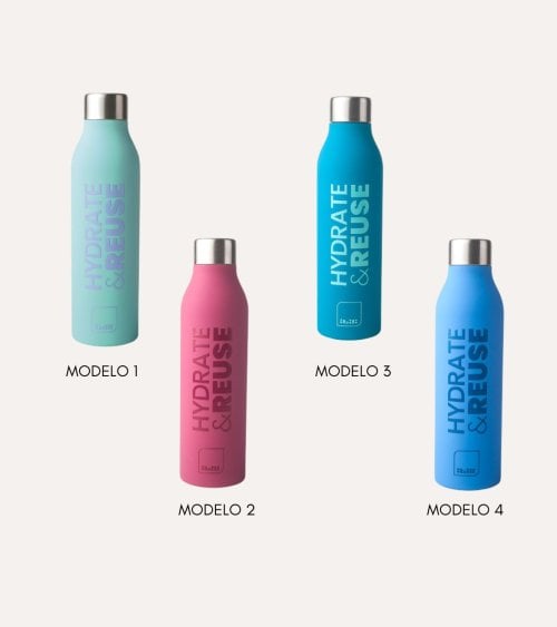 Botella Termo Hidrátate & Reutiliza de Acero
