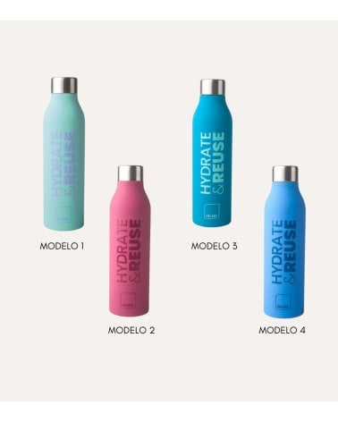 Botella Termo Hidrátate & Reutiliza de Acero
