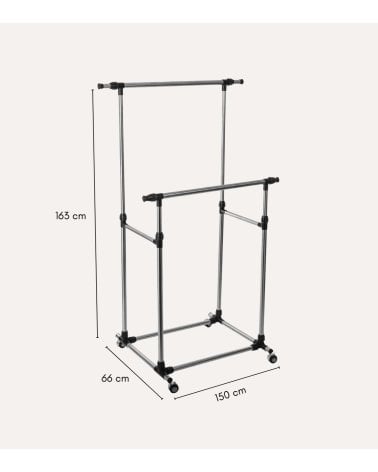 Perchero Doble Venus de Acero Inoxidable