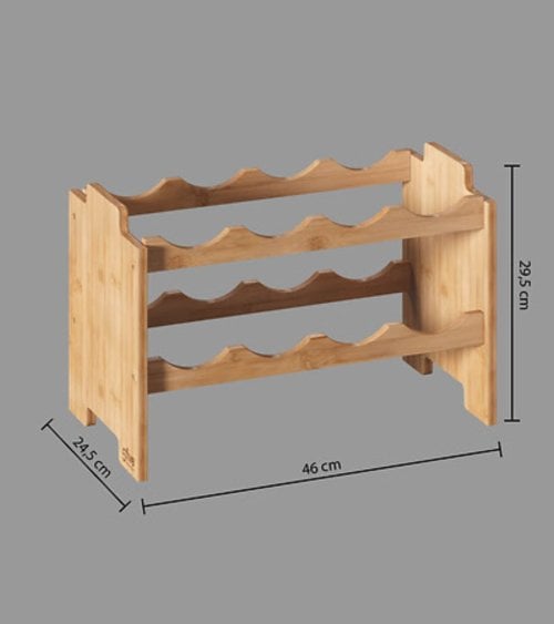 Soporte de Bambú para 8 Botellas