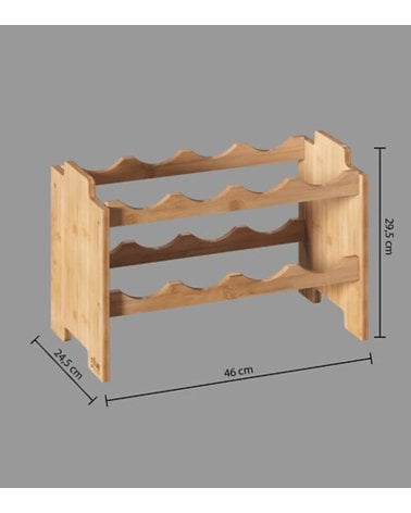 Soporte de Bambú para 8 Botellas