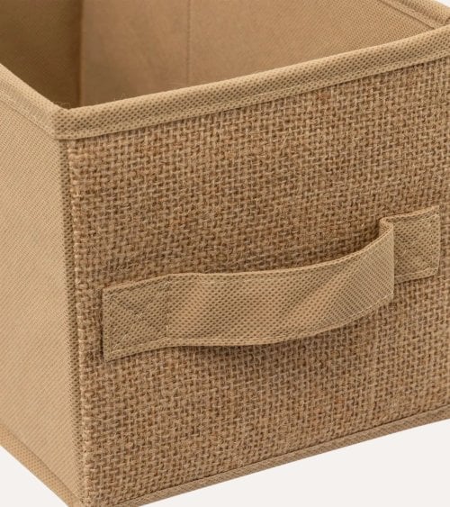 Caja de Almacenaje de Tela de Yute