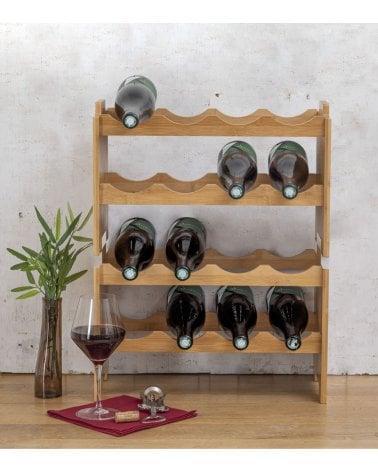 Soporte de Bambú para 8 Botellas